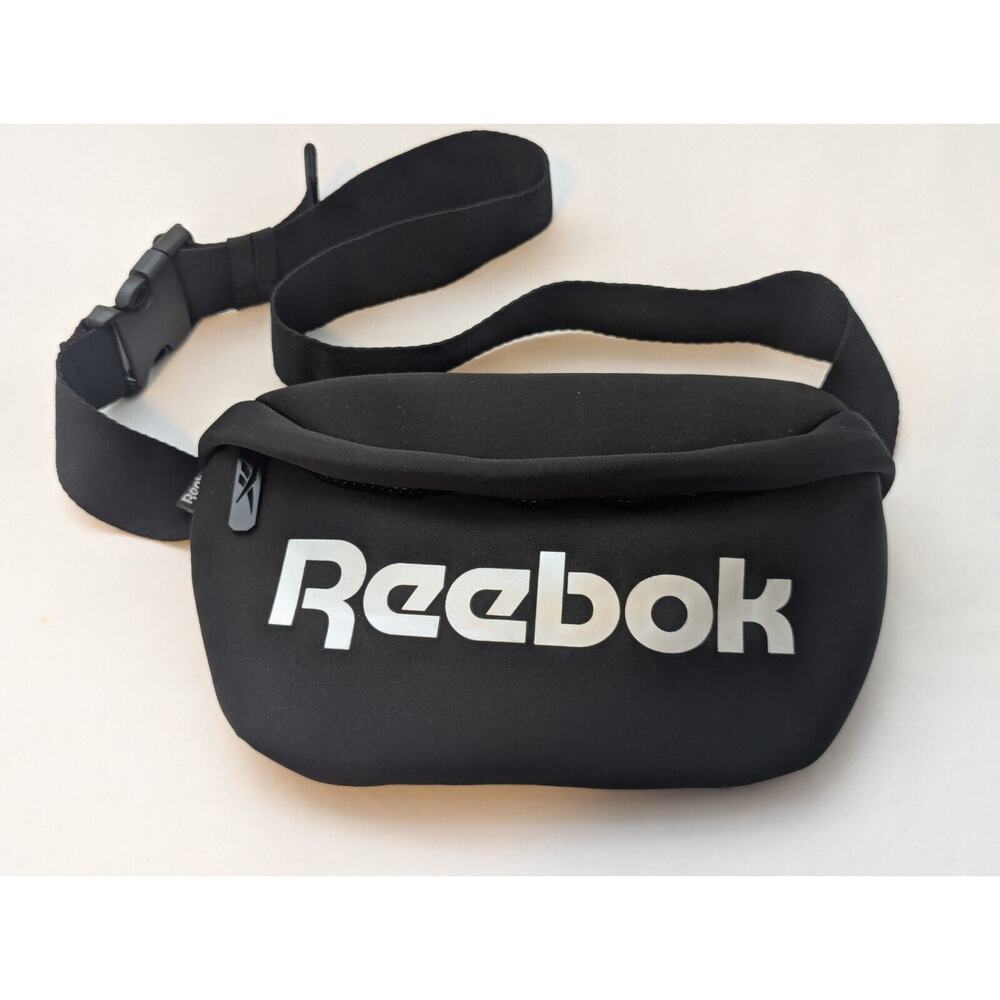 Reebok Verona Zipper Fanny Pack Waist Bag Black Neoprene